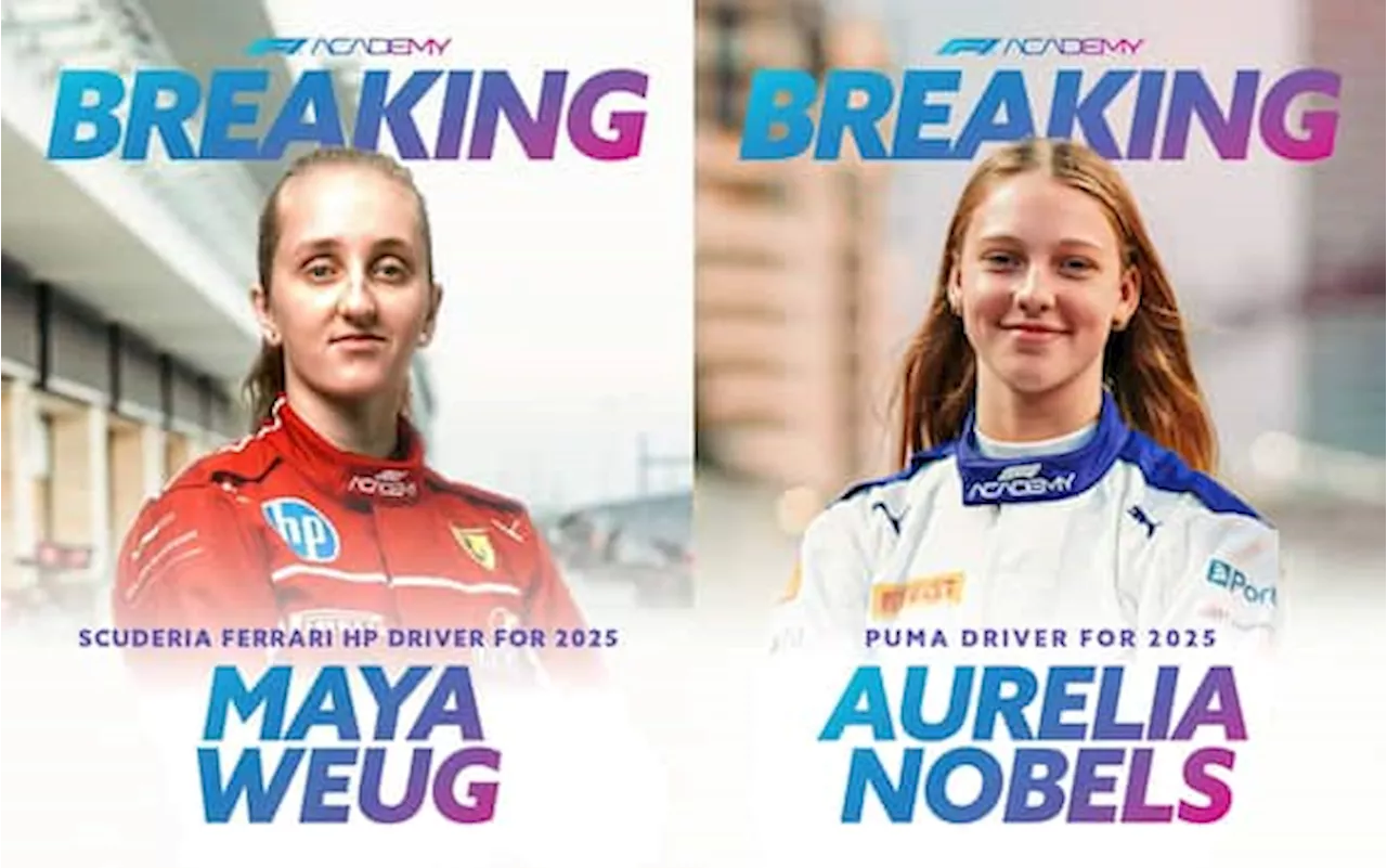 F1 Academy 2025, confermate Maya Weug e Aurelia Nobels della Ferrari Driver Academy