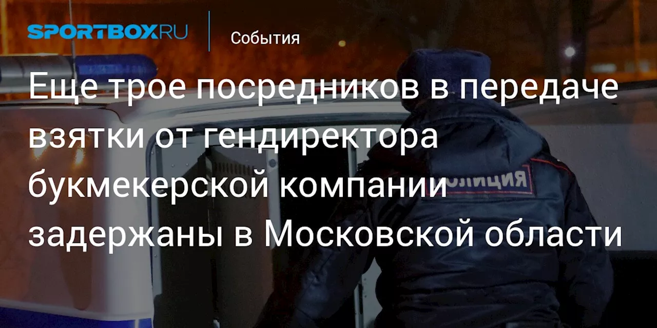 Еще трое посредников в передаче взятки от гендиректора букмекерской компании задержаны в Московской области