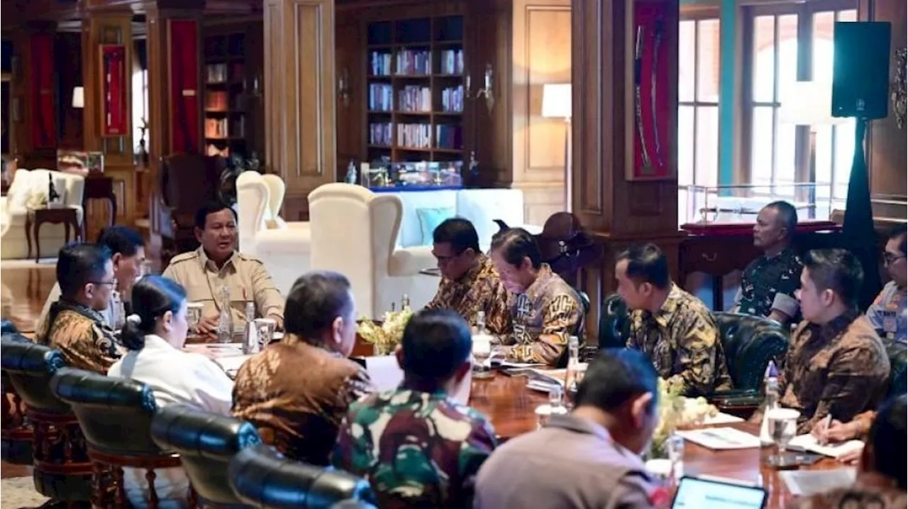 Prabowo Gelar Ratas, Bahas Penataan Lahan Sawit dan Pengelolaan Aset Negara