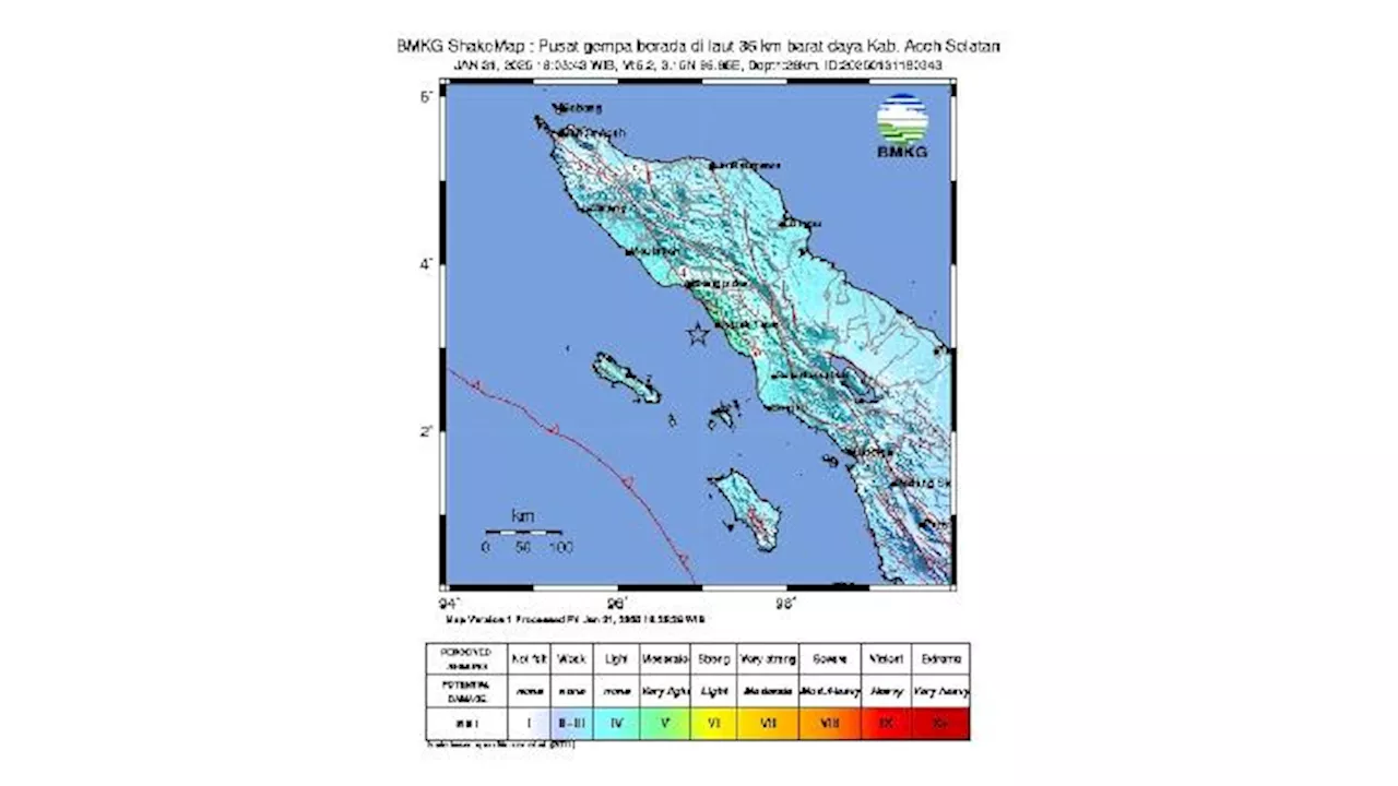 Badan Geologi: Tanah Lapuk Perbukitan Memperkuat Guncangan Gempa M6,2 di Aceh Selatan