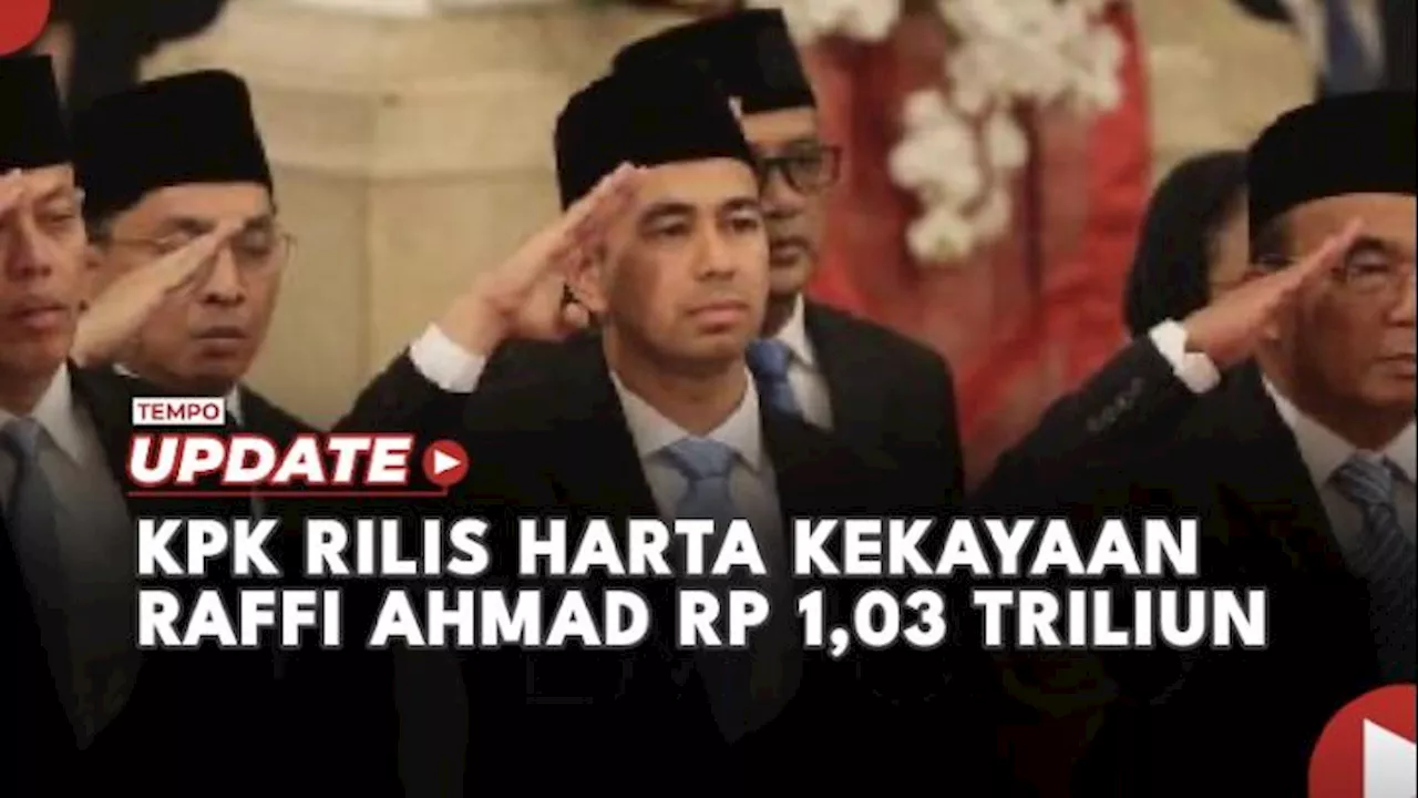 KPK Rilis Harta Kekayaan Raffi Ahmad Rp 1,03 Triliun