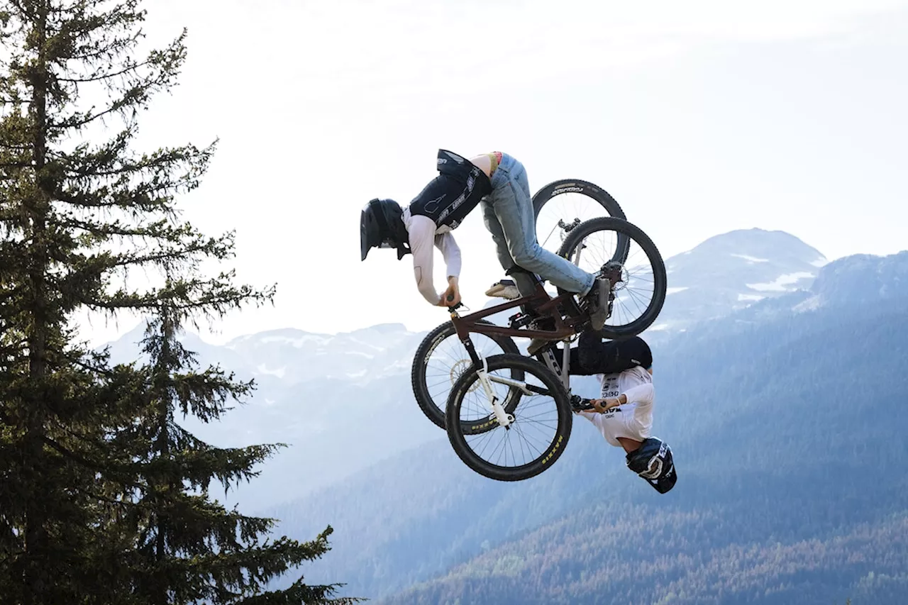 Cumberland Photographer Captures Award-Winning Photo of Mountain Bikers Mid-Air