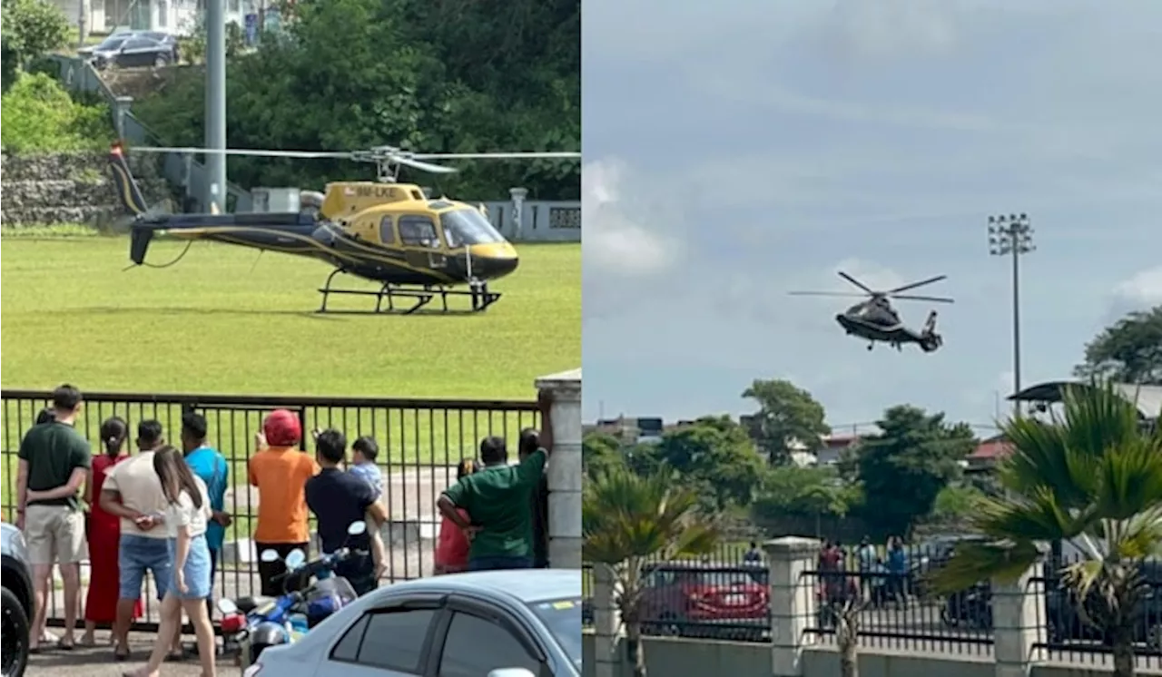 Businessman Makes a Grand Entrance to Chinese New Year Celebration by Helicopter