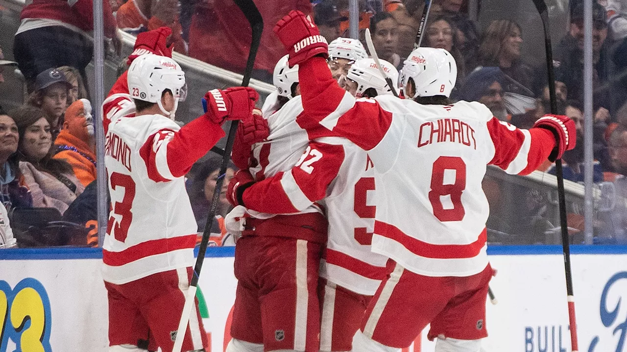 Red Wings Rally Past Oilers Behind Larkin's Leadership