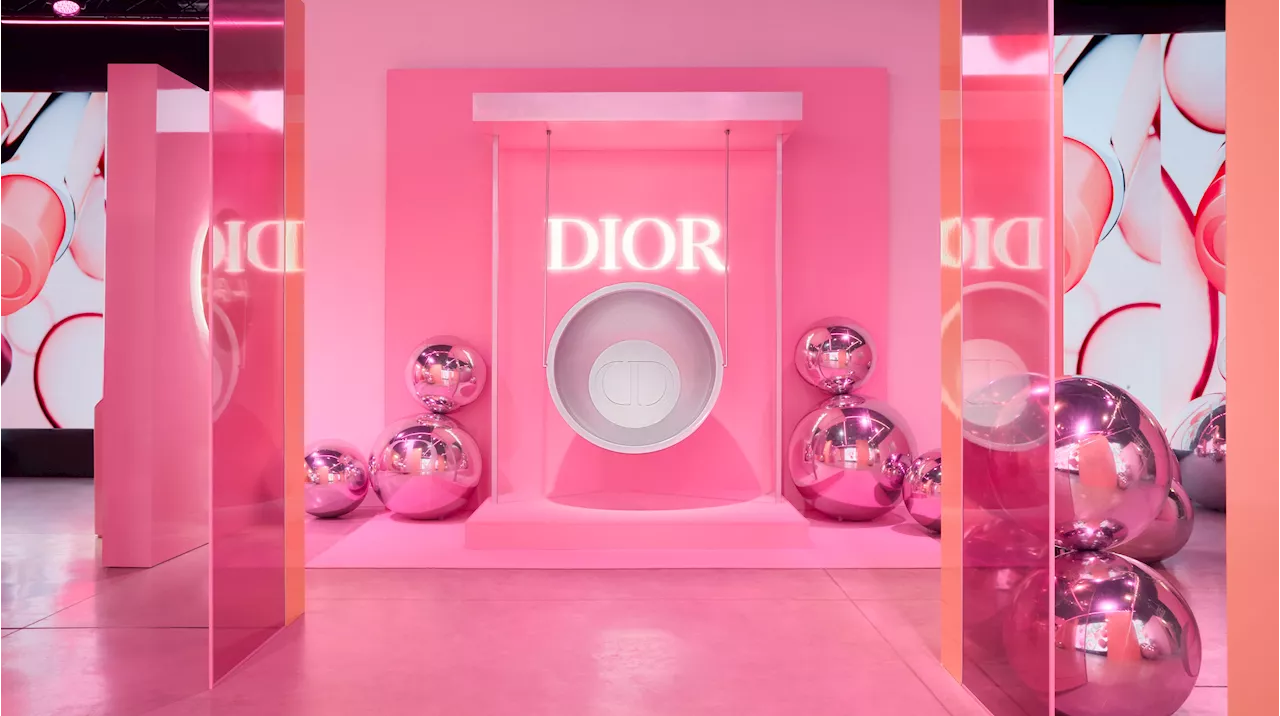 Celebrities Gather at Dior Beauty's Interactive Pink-and-Chrome Experience