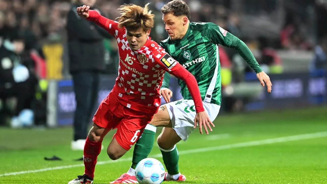 Fußball-Bundesliga: Werder schlägt Mainz knapp