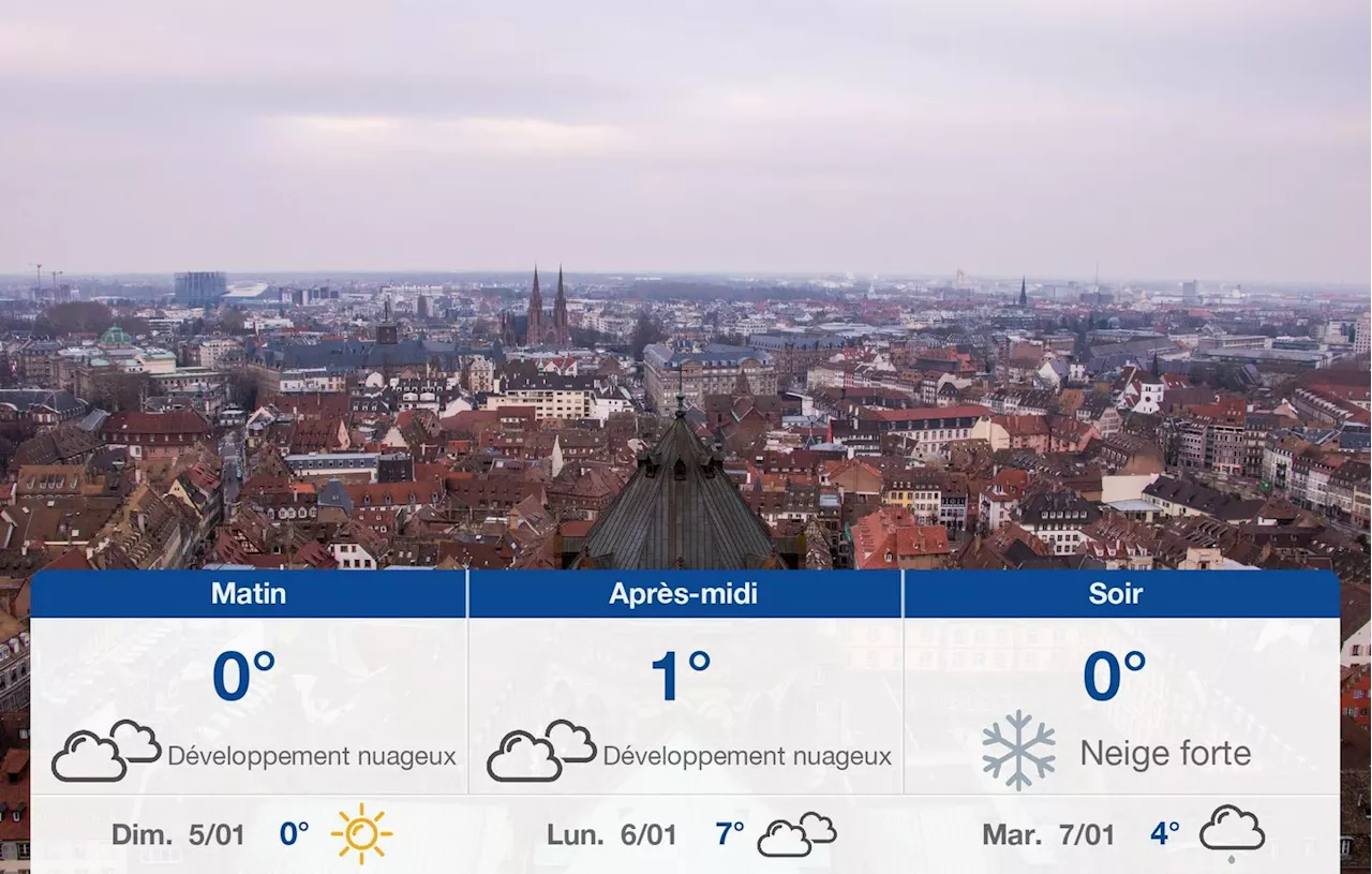 Météo Strasbourg: prévisions du samedi 4 janvier 2025