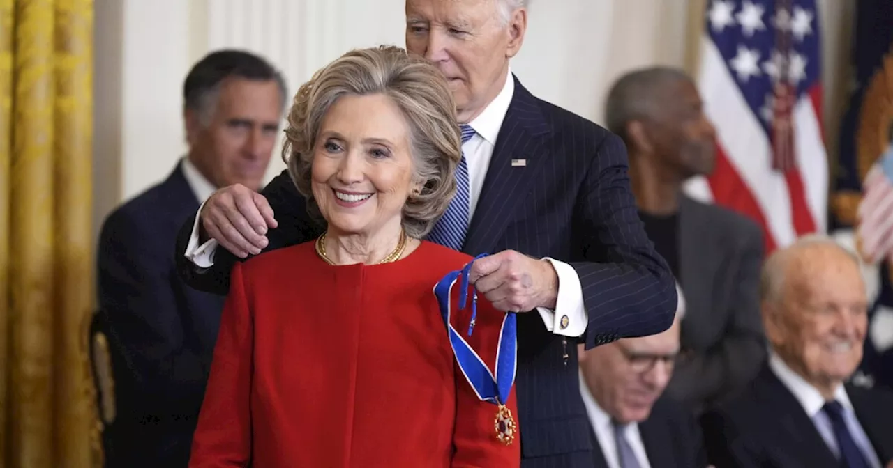 Biden awards Medal of Freedom to Hillary Clinton, Lionel Messi, 17 others