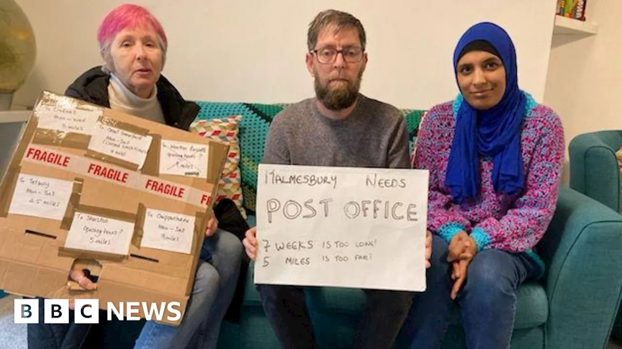 Protester Walks to Highlight Inconvenience of Post Office Closure