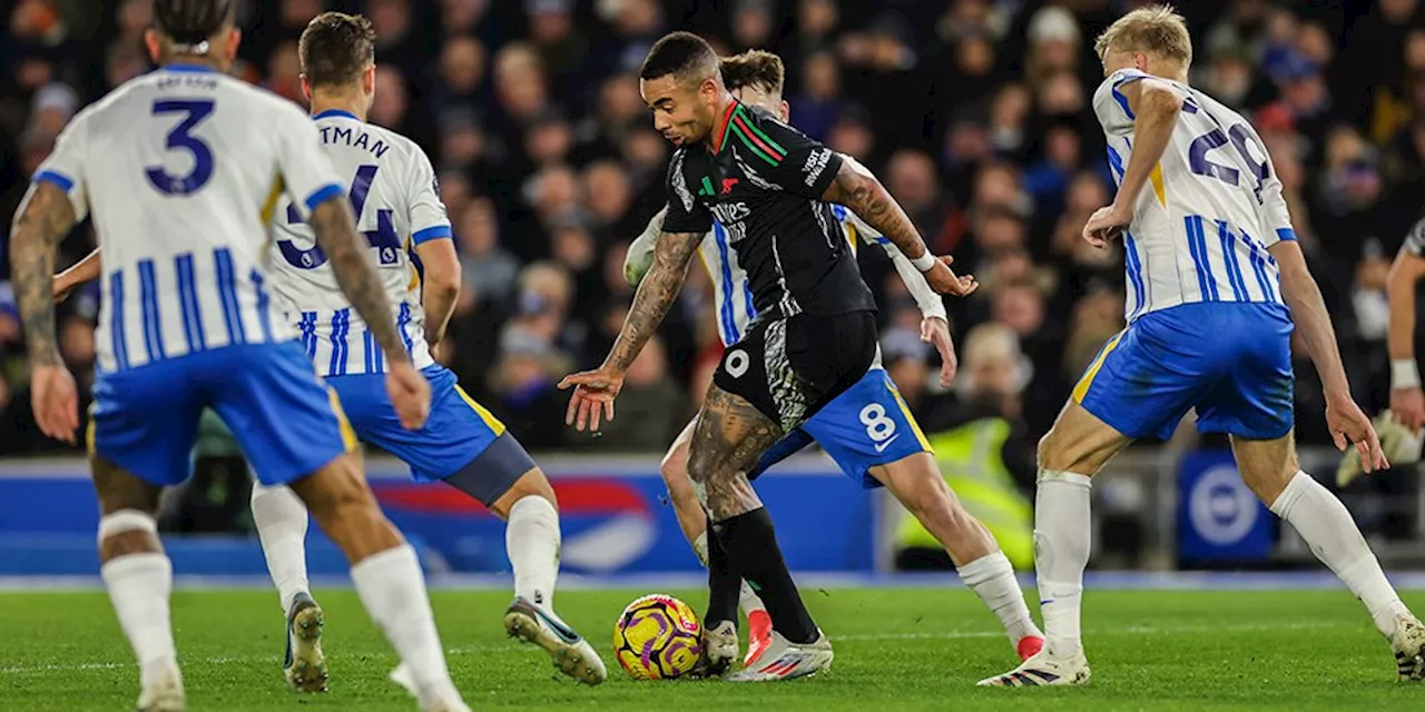 Rapor Pemain Arsenal saat hanya Imbang 1-1 di Markas Brighton: Ada yang Di Bawah Ekspektasi