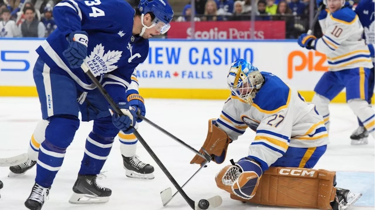 Matthews Held Back by Levi in Leafs' Loss to Sabres