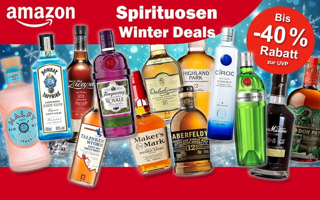 Spar jetzt bei Amazon im Winter Sale auf Premium-Spirituosen