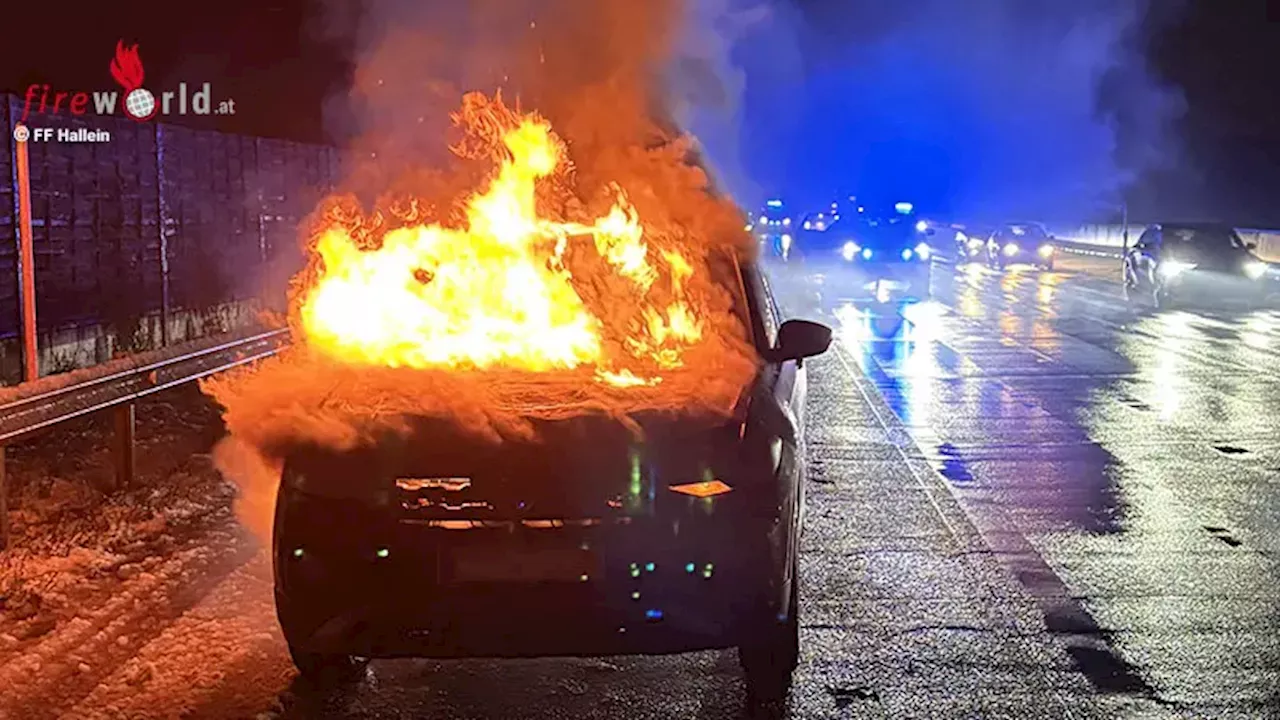 Fahrzeugbrand auf der Tauernautobahn A10