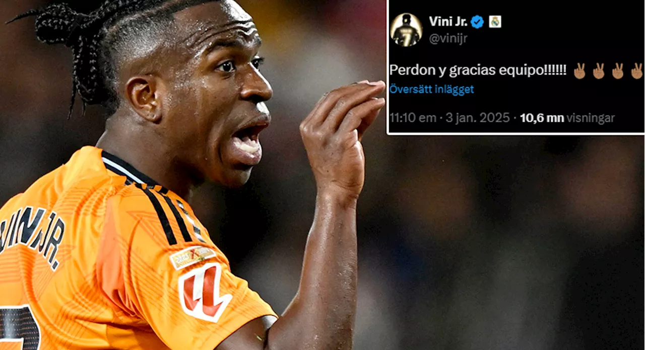 Vinicius Jr. får rött kort, men Real Madrid vinner mot Valencia