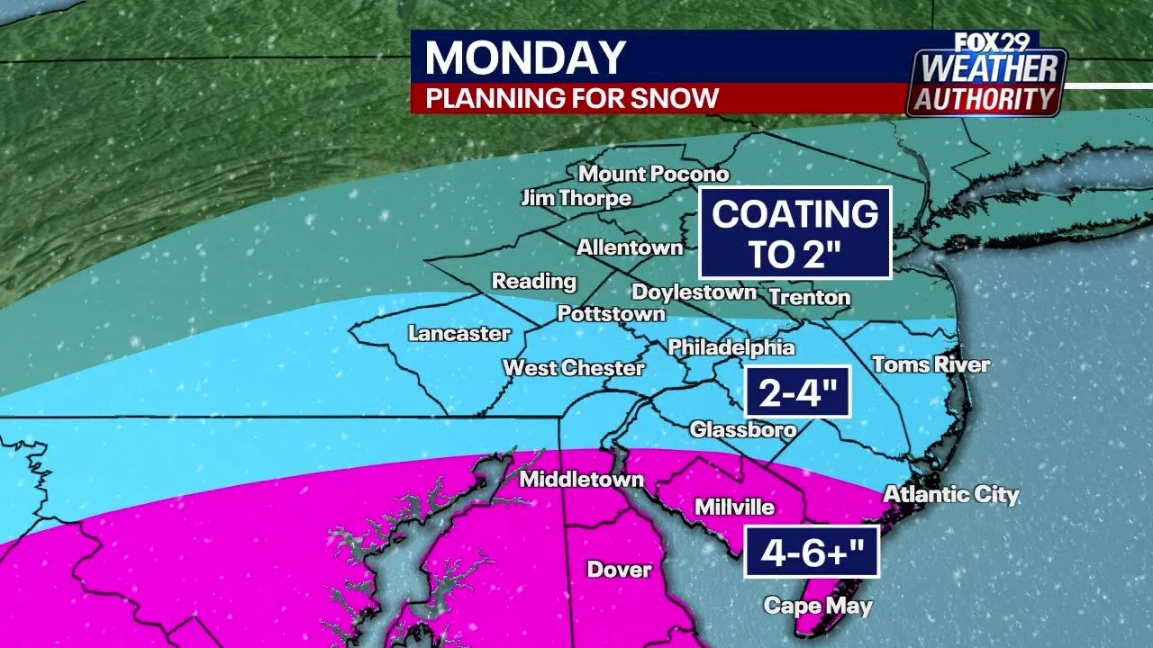 Winter Storm Threatens Philadelphia Area with Several Inches of Snow