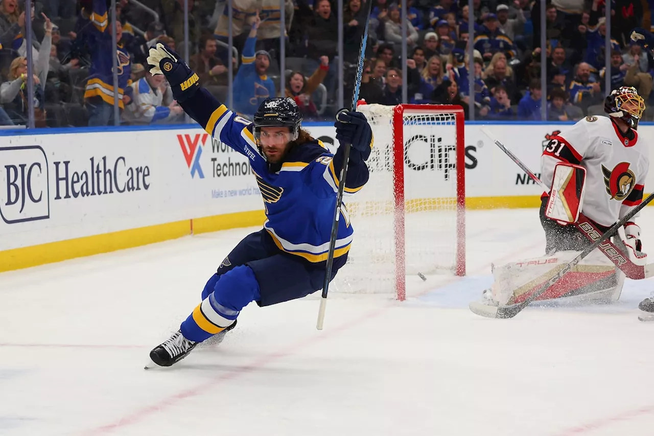 Blues Shutout Senators 4-0 Behind Saad's Hat Trick