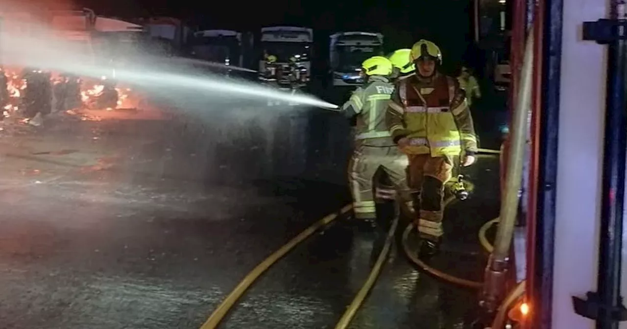 Cork Industrial Estate Fire Destroys Five Trucks and a Car