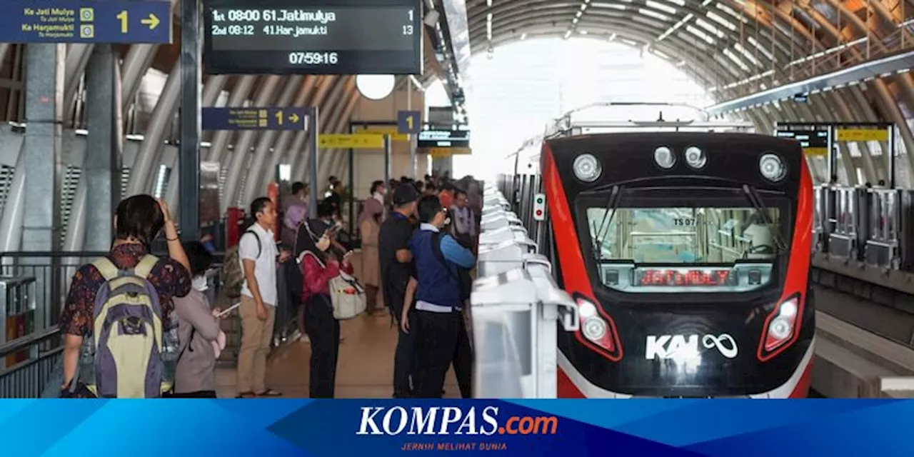 LRT Jabodebek Catat Peningkatan Pengguna 132% Selama Pergantian Tahun