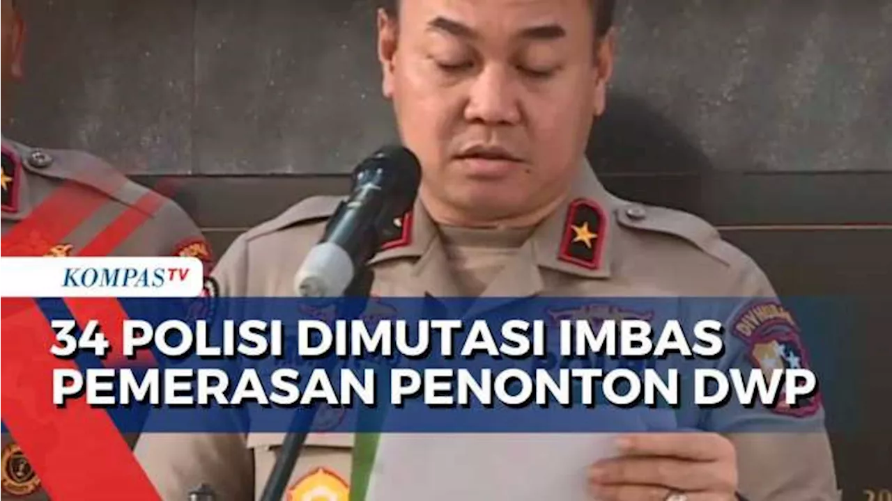 3 Perwira Polri Diberhentikan Terkait Pemerasan Penonton DWP