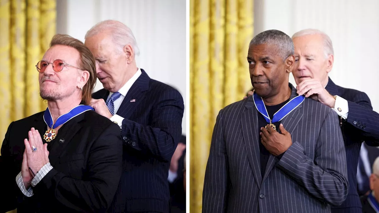 Biden Awards Presidential Medal of Freedom to Bono, Denzel Washington and 17 Others