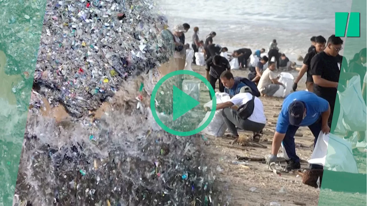 Des centaines de bénévoles nettoient les plages de Bali face à l'invasion de plastique