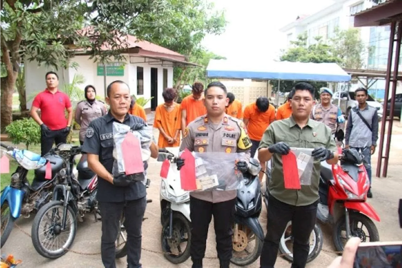 Polisi Amankan Tujuh Tersangka Pencurian Motor di Sungai Beduk