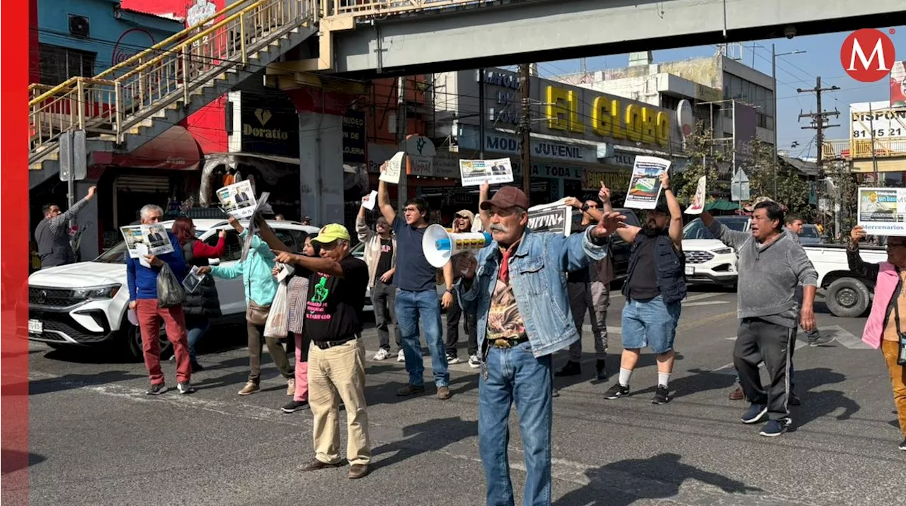 Manifestantes Protestan Contra Aumento de Tarifas de Transporte Público en Monterrey