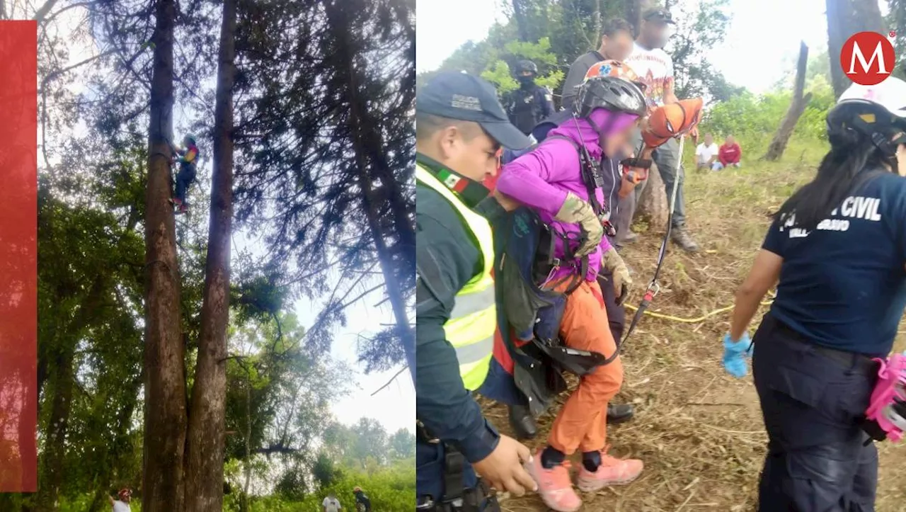 Mujer Extranjera Rescatada en Valle de Bravo Después de Caer de Parapente