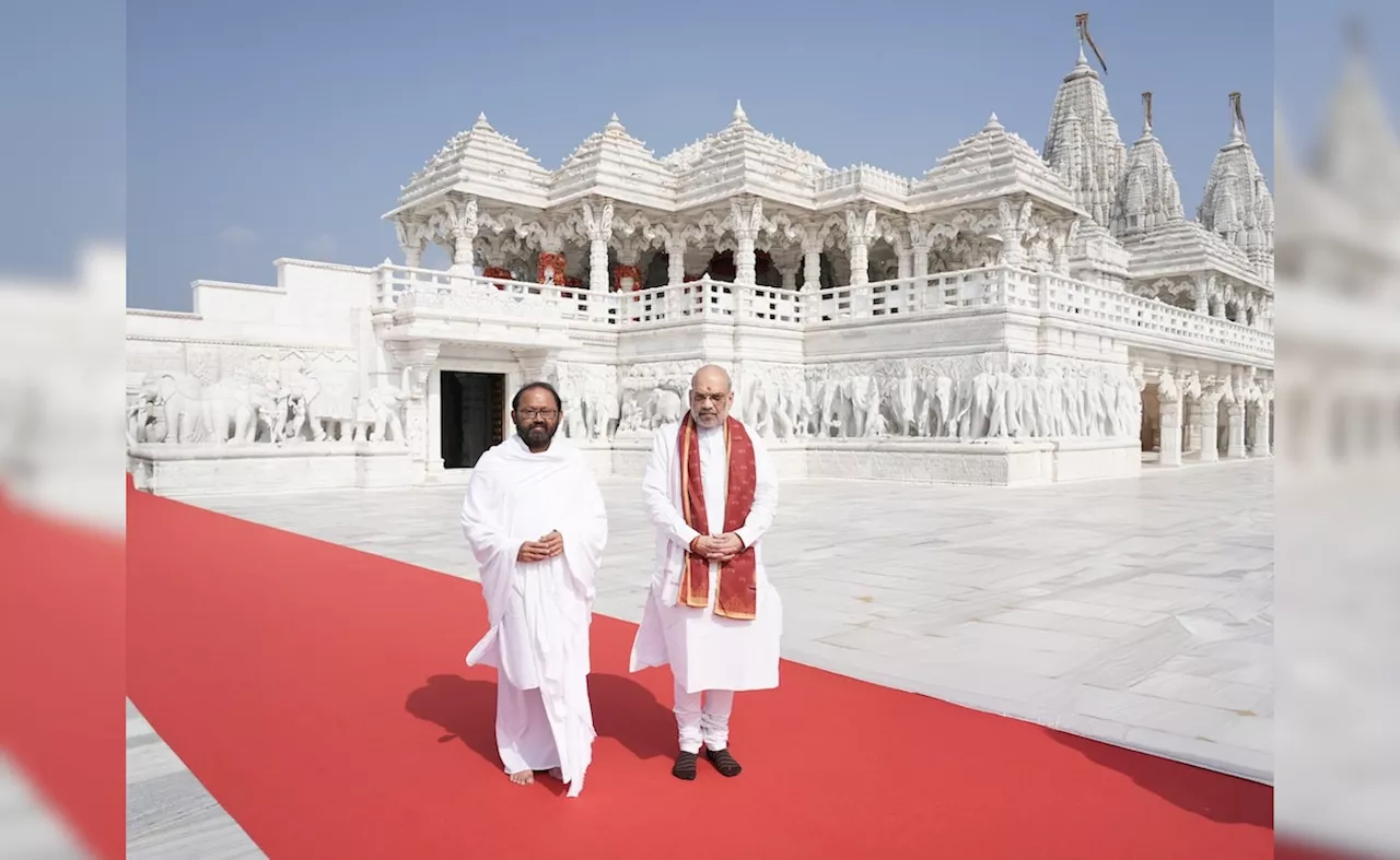 अमित शाह ने धरमपुर में श्रीमद् राजचंद्र आश्रम का दौरा किया