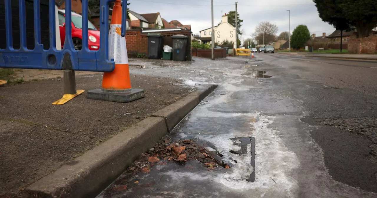 Young girl ends up in A&E after leak on street turns into ice sheet