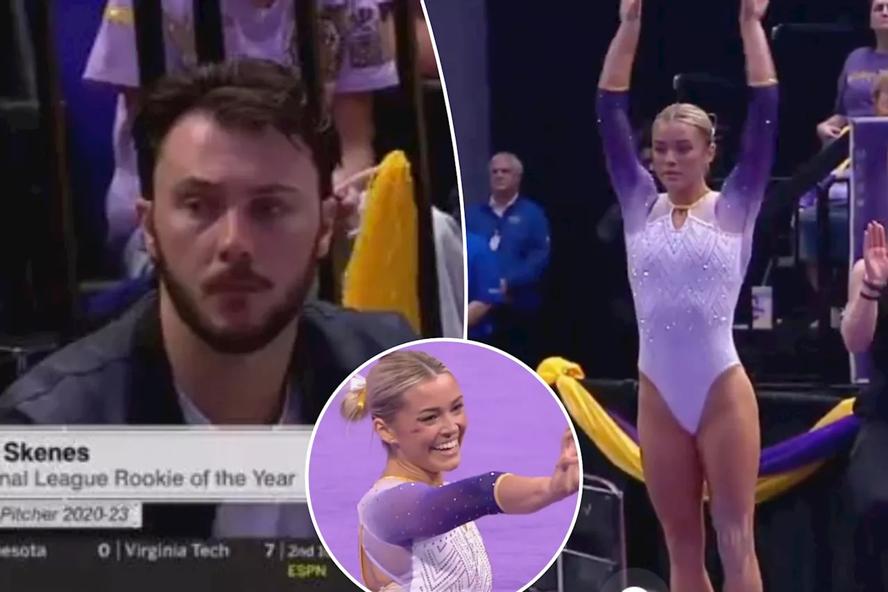 Livvy Dunne shines at LSU's season-opening win as boyfriend Paul Skenes supports her