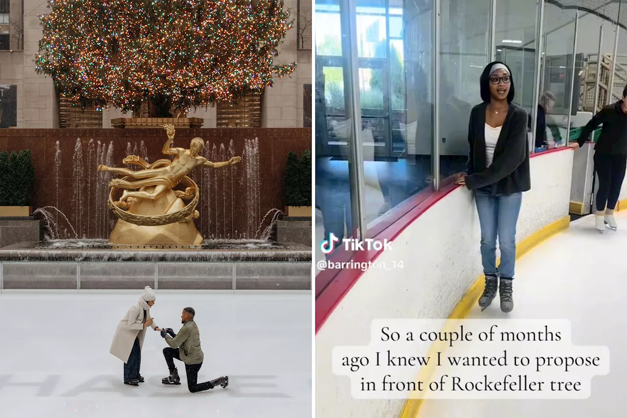 Texas Man Proposes at Rockefeller Center Ice Rink After Months of Secret Skating Lessons