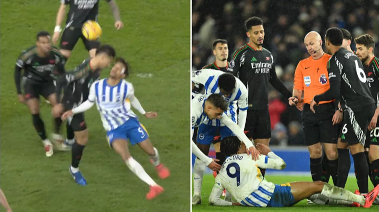 New angle of William Saliba penalty incident during Brighton vs Arsenal emerges and it changes everything