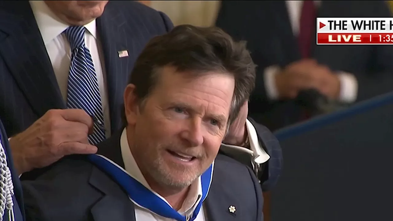 Michael J. Fox Honored by President Biden at White House Ceremony