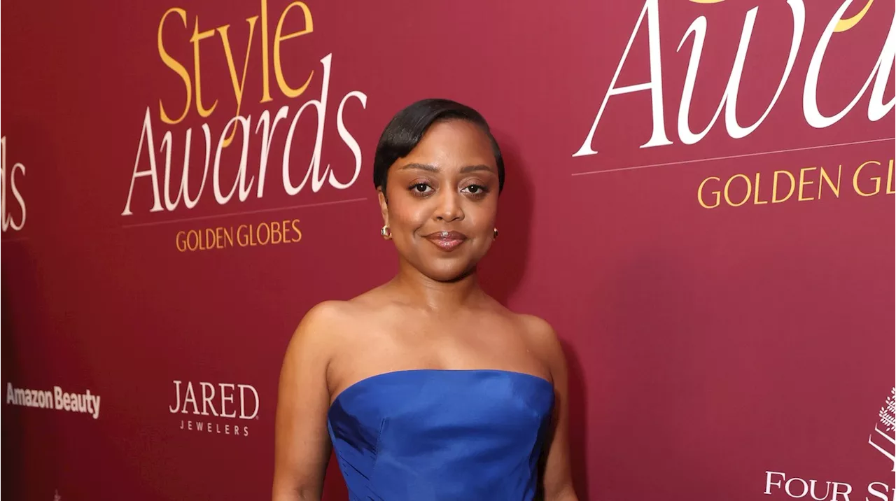 Quinta Brunson Gets Bold in Cobalt Blue Carolina Herrera Gown at the WWD Style Awards 2025