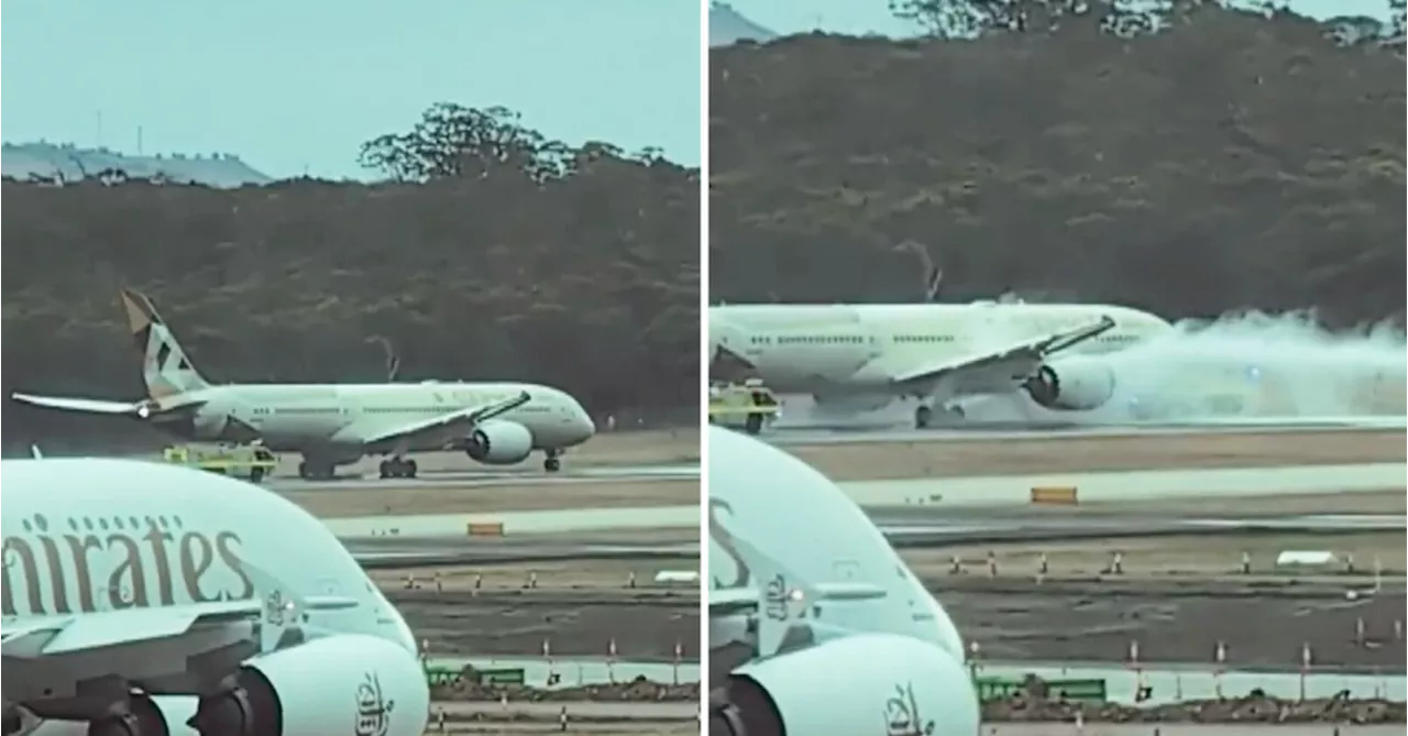 Etihad Plane Forced to Abort Takeoff, Leaving Runway Obstructed