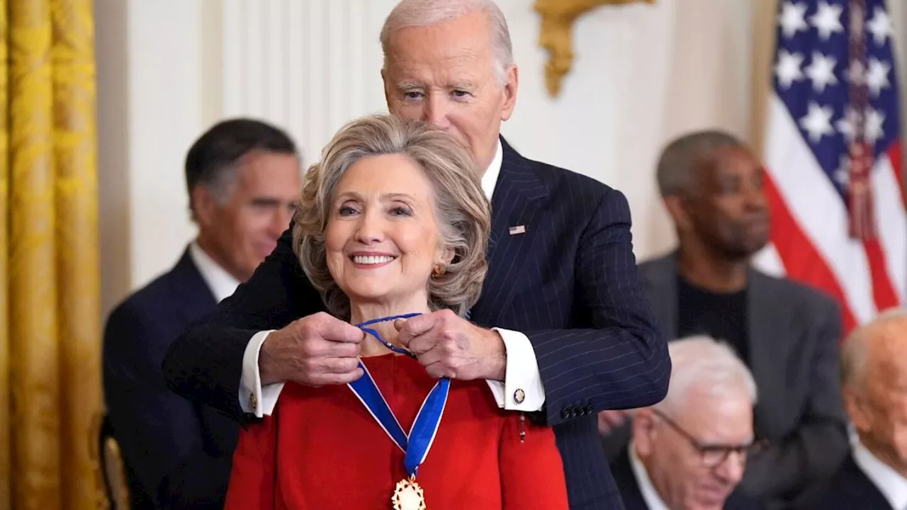 Hillary Clinton, George Soros and Denzel Washington received the highest US civilian honor