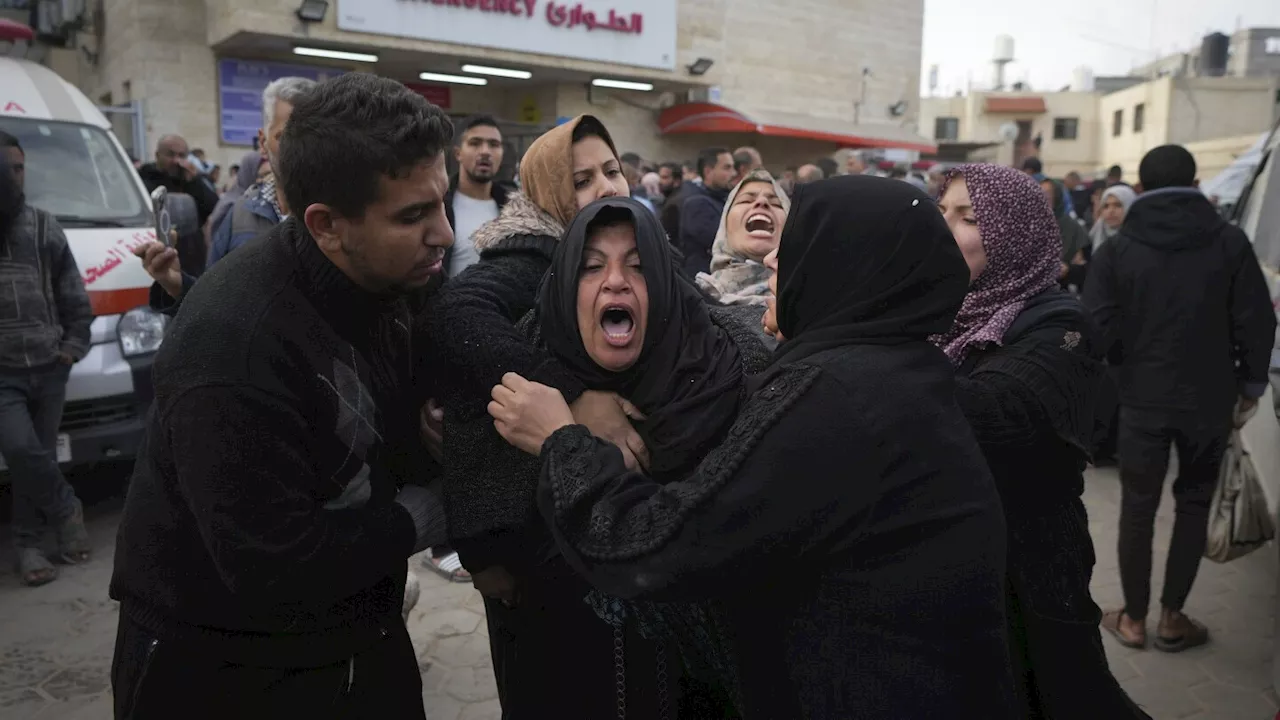 Palestinians Mourn Relatives Killed in Israeli Gaza Strip Bombardment