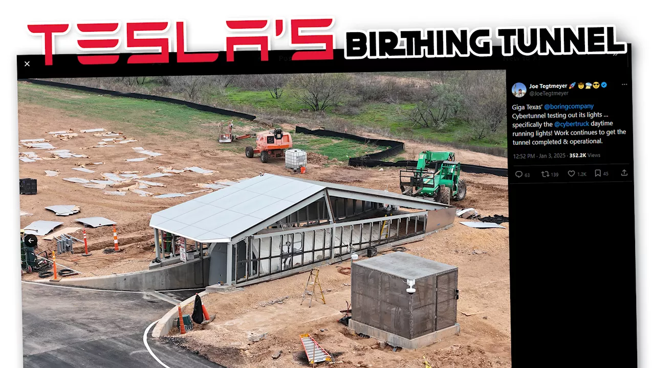 Tesla's Giga Texas Gets a Cybertruck-Shaped 'Birthing Tunnel'