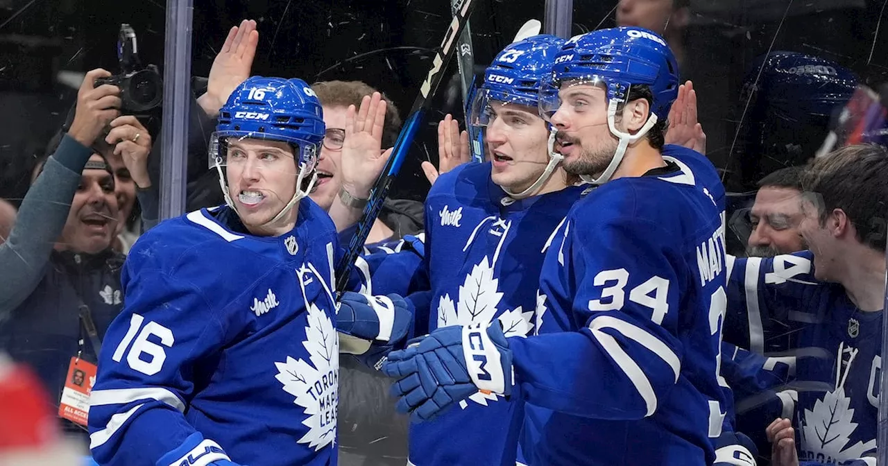 Knies Hat Trick Leads Maple Leafs Past Bruins