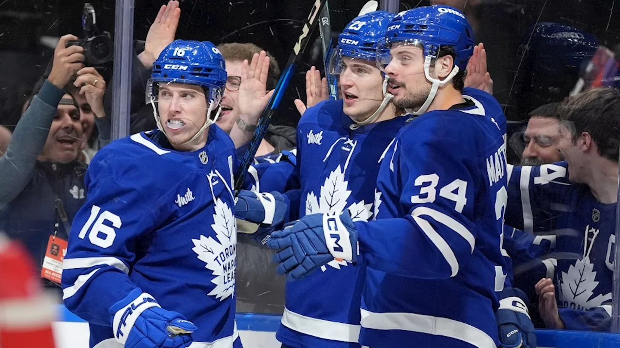 Knies Hat Trick Leads Leafs to Victory Over Bruins in Matthews' Return