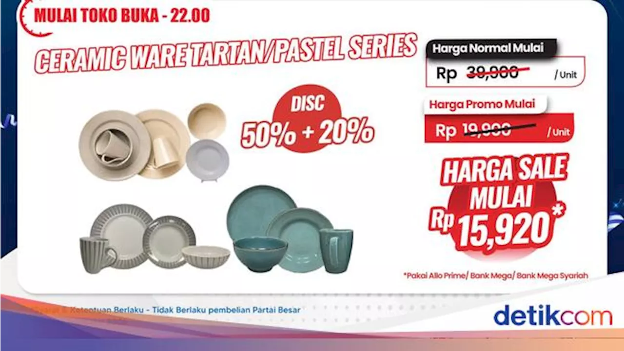 Ada Diskon Gede-gedean untuk Piring dan Gelas Cantik di Transmart Full Day Sale