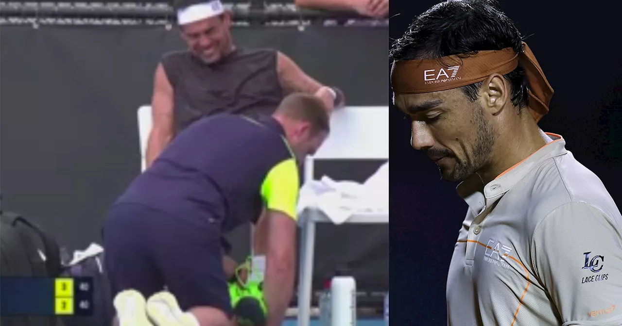 Fognini si ritira per infortunio al piede a Adelaide