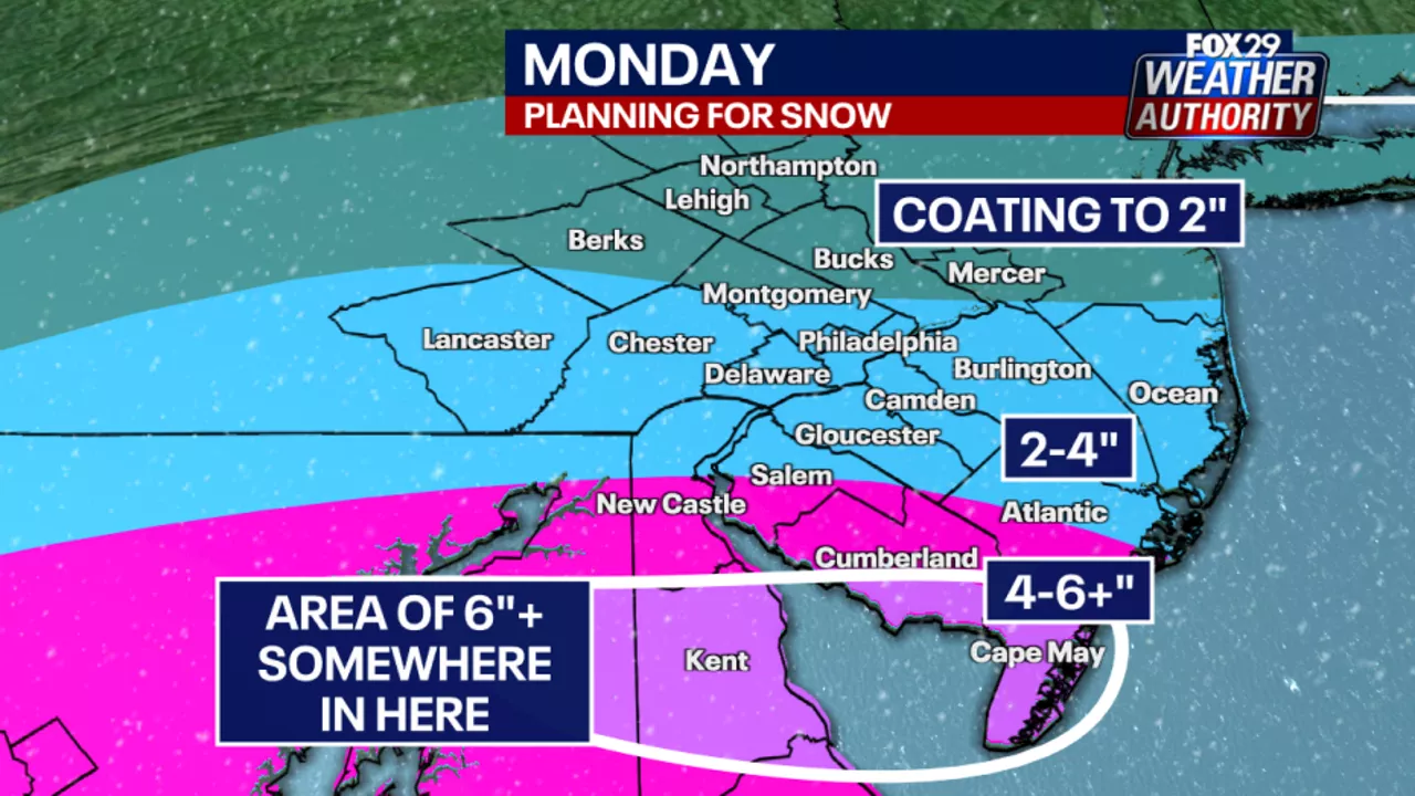 Philadelphia Braces for First Measurable Snowfall of Winter