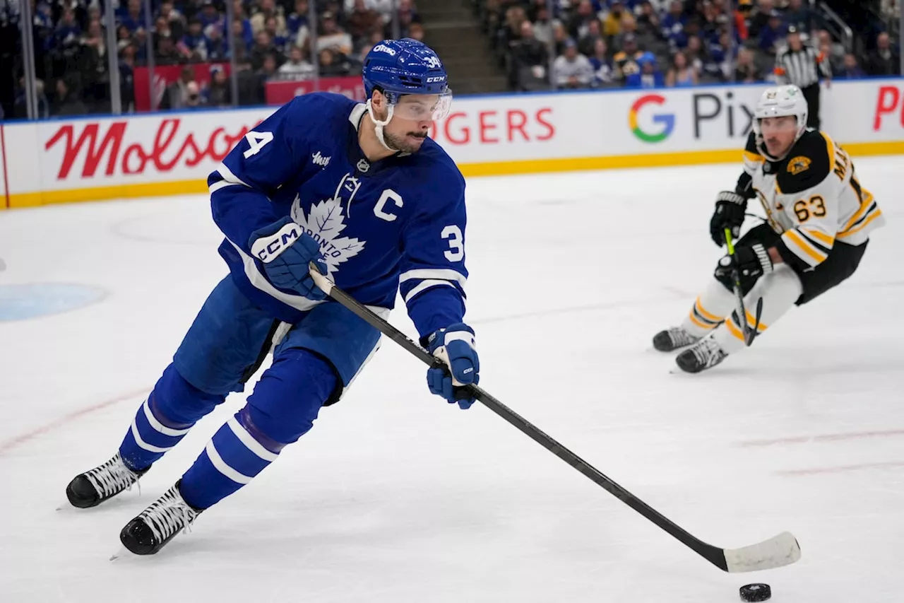 Matthew Knies nets hat trick as Toronto Maple Leafs beat Boston Bruins 6-4