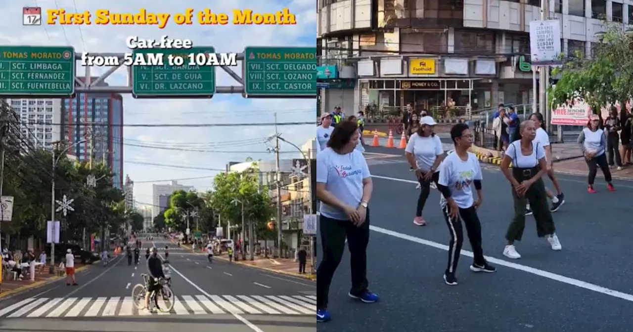 Quezon City Residents Enjoy Car-Free Sundays in Tomas Morato Avenue