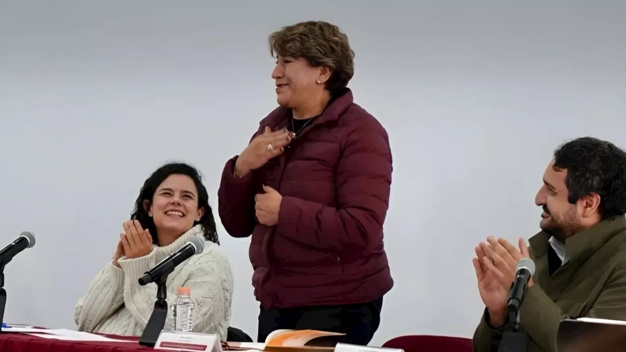 Delfina Gómez se encuentra con Alcalde Luján y López Beltrán en Metepec; abordan temas de organización