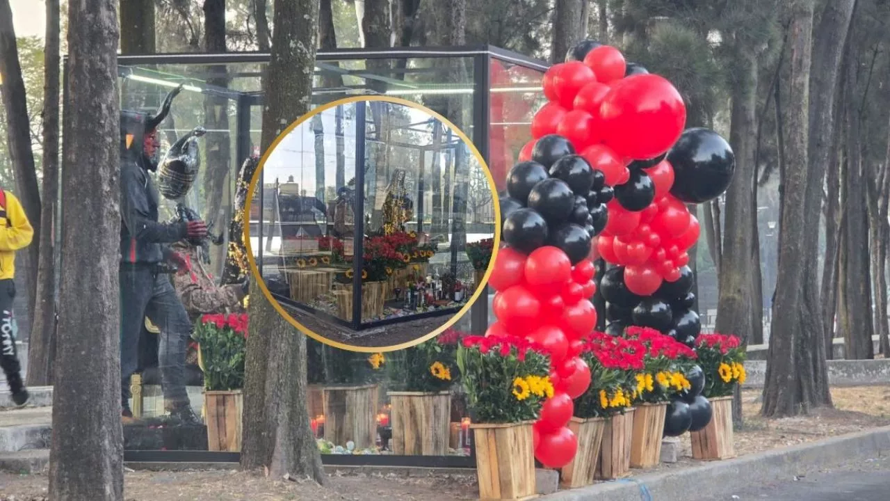 Retiran altar satánico de camellón en Río Churubusco