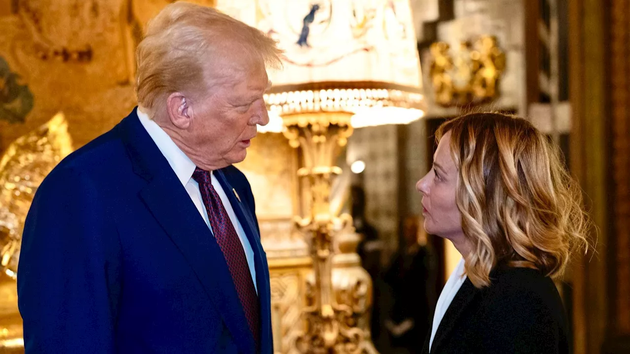 Visita sorpresa de Giorgia Meloni a Donald Trump en Florida