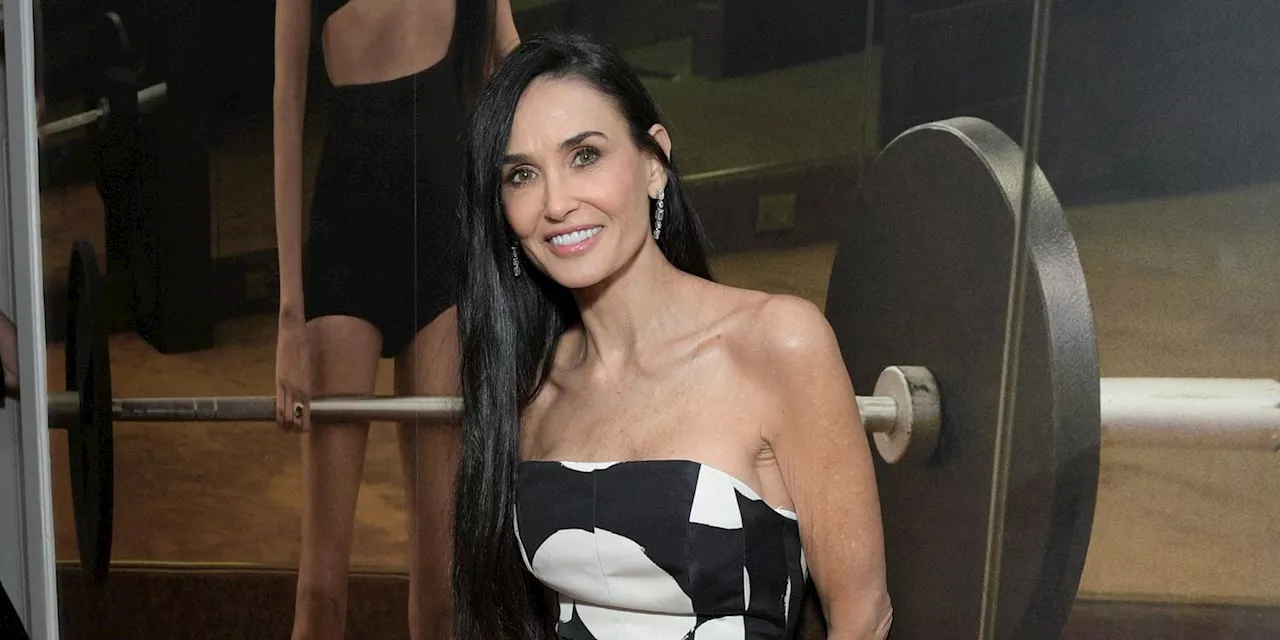 Demi Moore Rocks a Peplum Dress for Golden Globes